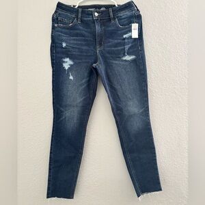 Women's Distressed Blue Jeans